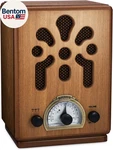 Classic Vintage Retro Style Am/fm Radio With Bluetooth - Handmade Wooden Exterio. Fixed Price $121.22.