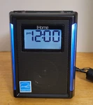 Ihome IP40 Black Docking Alarm Clock Radio W/power Cord, Preowned,tested & Works. Fixed Price $24.95.