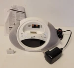 Ilive Clock Radio For Ipod And Iphone With Aux Input ICP122W White Tested. Fixed Price $49.00.