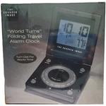 Sharper Image Folding Travel Alarm Clock World Time Lcd New Sealed. Fixed Price $23.00.