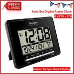 Sharp Atomic Desktop Clock - Auto Set Digital Alarm Accuracy, Black. Fixed Price $27.58.