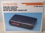Nib Vtg 1992 Craig Am Fm Digital Clock Radio With Battery Back Up, Model CR5010. Fixed Price $49.99.