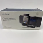 Insignia NS-CLIP02 Alarm Clock Fm Radio With Dock For Iphone 4/4S And Ipod Nob. Fixed Price $33.87.