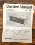 Panasonic RC-85 Radio Service Manual *original*. Fixed Price $14.97.