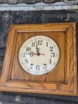 Vintage Howard Miller Quartz Wooden Wall Clock Style #612-468 Lake Geneva Wisc. Fixed Price $34.86.