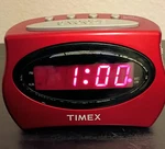 Timex T101R Extra-loud Digital Alarm Clock Red Battery Backup Contemporary. Fixed Price $8.00.