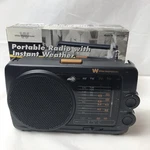 White Westinghouse Portable Am Fm Radio Instant Weather WPC-1109 Emergency. Fixed Price $19.99.
