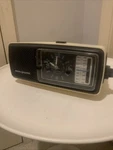 Vtg Space Age Alarm Clock Radio White Am Fm Tested 7-4530. Fixed Price $45.00.