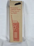 Brookstone Am/fm Radio With Swivel Spotlight 0-180 Works Excellent!. Fixed Price $11.95.
