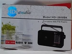 Audio Portable Am/fm Radio, Battery Operated, Ac Power Model HDI-2600BK. Fixed Price $19.99.