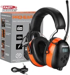 Prohear 027 Am Fm Radio Headphones With Digital Display, 25DB Nrr, Safety. Fixed Price $58.50.