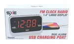 Sxe Fm Clock Radio Dual Alarm Usb Charging Port 1.4 Large Display Backup. Fixed Price $18.19.