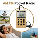 Retekess V112 Portable Pocket Fm/am Radio Receiver Digital Rechargeable Gifts. Fixed Price $17.99.