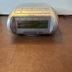 Memorex Silver Dual Alarm Clock Am/fm Radio Cd Player Stereo MC-2842. Fixed Price $21.99.