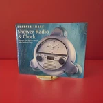Sharper Image, Shower Radio, & Clock Mount Wall With Suction Cups Nib. Fixed Price $9.87.