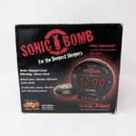New Sonic Alert Bomb SBB500SS Vibrating Loud Alarm Clock Black Complete. Fixed Price $29.95.