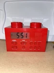 Lego Red Portable Digital Clock Am/fm Radio W/night Light LG11000 2009. Fixed Price $29.99.