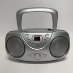 Sylvania SRCD243M Portable Boombox Am Fm Radio Silver. Fixed Price $15.97.