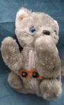 Vintage 1980'S Grey Cat Radio Shack /stuffed Animal Toy From Korea. Fixed Price $25.00.