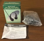 Suntone Am/fm Folding Headphone Radio Vtg/retro Black Headset RR406- New Box. Fixed Price $19.99.