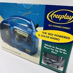Freeplay Self Powered & Solar Radio Am/fm Wind Crank Up Transparent Blue Vtg New. Fixed Price $99.95.