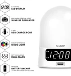 Sharp Sunrise Alarm Clock - Wake To Light! Color Changing Mood Fast. Fixed Price $26.39.