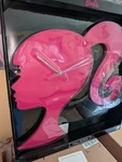 Barbie Pink Silhouette Hanging Wall Clock 19 X 18 By Mattel New. Fixed Price $45.50.