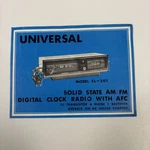 Manual Only Universal Model -201 Solid State Am/ Fm Digital Clock Radio Afc. Fixed Price $16.59.
