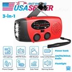 Solar Radio Hand Crank Led Flashlight Multifunctional Emergency Camping. Fixed Price $16.99.