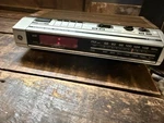 Vintage Am Fm Digital Clock Radio Woodgrain Model 7-4634B. Fixed Price $28.00.