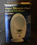 Jensen JCR-550 Cd Clock Shower Radio Player Am Fm Stereo Mirror. Fixed Price $18.00.