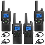 Samcom 4 Two Way Radios Long Range Rechargeable All Black Packs. Fixed Price $131.63.