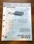 Sony ICF-C250/C250SY Fm/am Clock Radio Original Service Manual Schematic L079. Fixed Price $27.95.