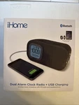 Ihome IBT210B Bluetooth Speaker Alarm Clock Radio & Usb Charging Batteries New. Fixed Price $44.99.