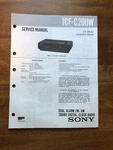 Sony ICF-C200W Dual Alarm Fm/am 2BAND Clock Radio Original Service Manual L076. Fixed Price $27.95.