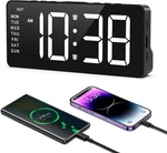 Digital Dual Alarm Clock Large Display Bedside Usb Phone Charger Loud Led. Fixed Price $21.72.