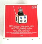 MP3 Player Speaker With Am/fm Digital Radio And Alarm Clock. Fixed Price $14.95.