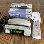 Conair Digital Alarm Clock Am/fm Radio Telephone TCR200 New Open Box. Fixed Price $29.97.
