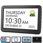 Clock With Day And Date For Elderly, 7" Large Display Digital Calendar. Fixed Price $53.89.