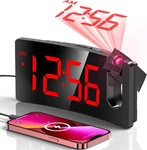 Digital Projection Alarm Clock Ceiling Wall Projector & Snooze Usb Charger. Fixed Price $37.04.
