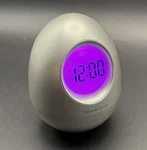 Brookstone "bob" Silver Wobble Clock 5-IN-1 Oval Egg Shaped Alarm. Fixed Price $11.84.