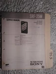 Sony SRF-25W Service Manual Original Repair Book Stereo Fm Radio Walkman. Fixed Price $20.00.