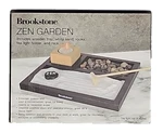 Brookstone Zen Garden Kit Tray Sand Rocks Rake Tealight Holder New In Box. Fixed Price $14.95.