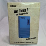 Vintage 1986 Salton Wet Tunes Am/fm Shower Radio Blue WT-3 Tested. Fixed Price $14.25.