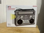 New Qfx Portable Retro Am/fm/sw 3-BAND Radio With Flashlight Bluetooth Boombox. Fixed Price $25.00.