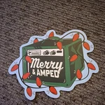 Dutch Bros Merry & Amped Holiday Music Amplifier Non-sport Sticker Paper Regular. Fixed Price $9.99.