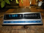 General Electric 7-4662A Electronic Touch Control Alarm Clock Radio Blue. Fixed Price $35.00.