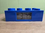 Lego Blue Brick Alarm Digital Lcd Clock Working. Fixed Price $19.99.
