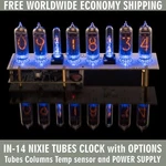 IN-14 Nixie Tubes Clock Columns Temp Sensor Power Supply Arduino Comp.. Fixed Price $94.95.